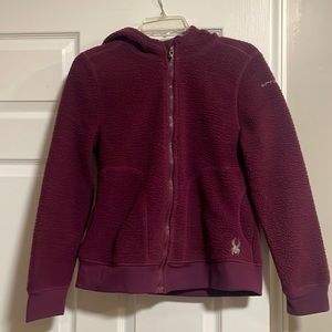 Spyder size 16 fleece jacket plum color.  Like new.